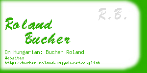 roland bucher business card